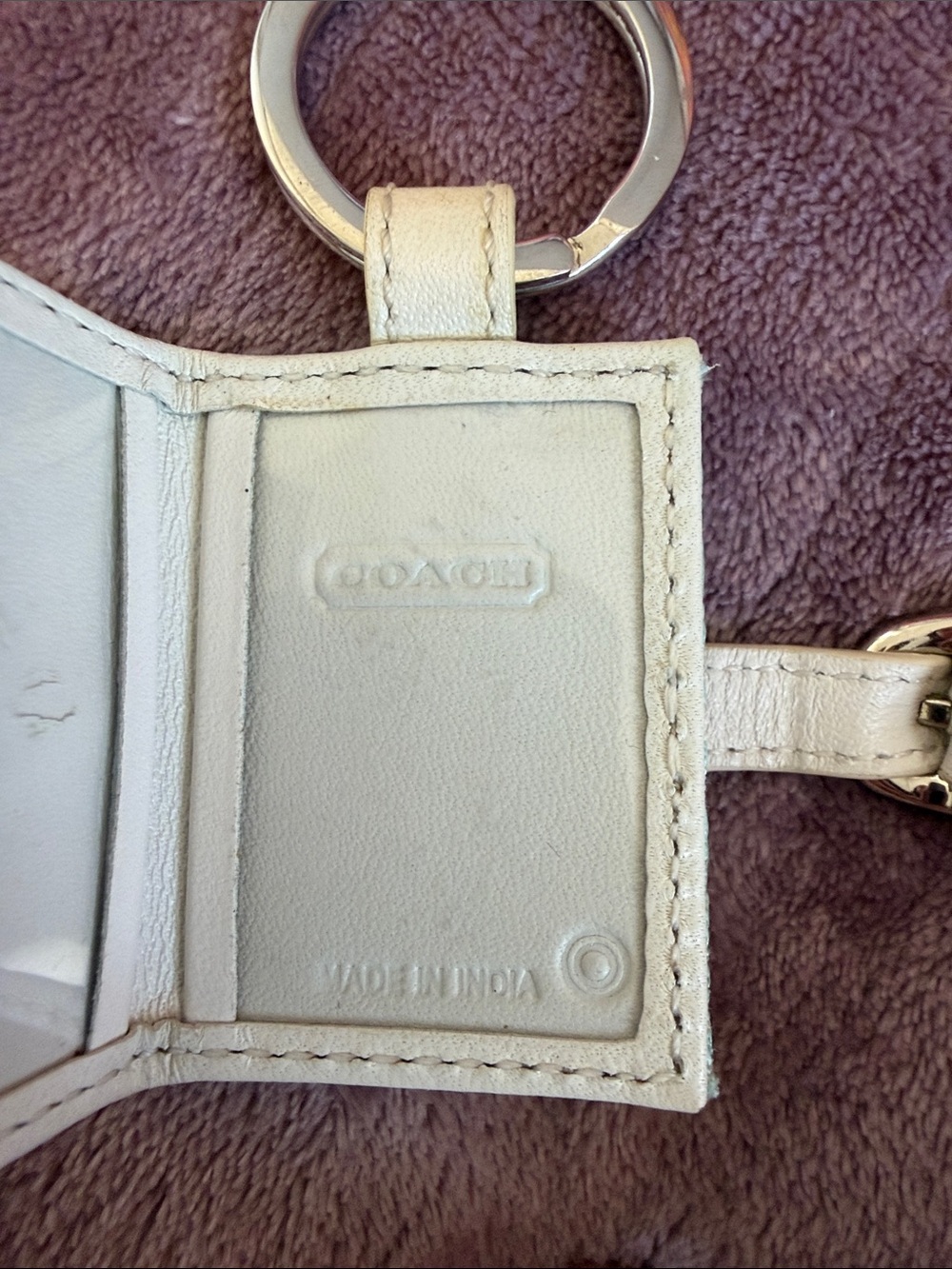 Coach Signature Mini Photo Frame Keychain - Picture 10 of 13